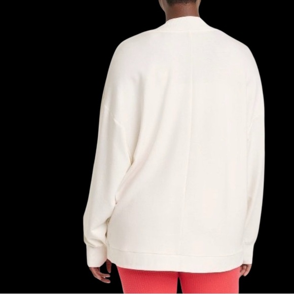 French Terry Cardigan Cream Sz XS - Picture 8 of 15